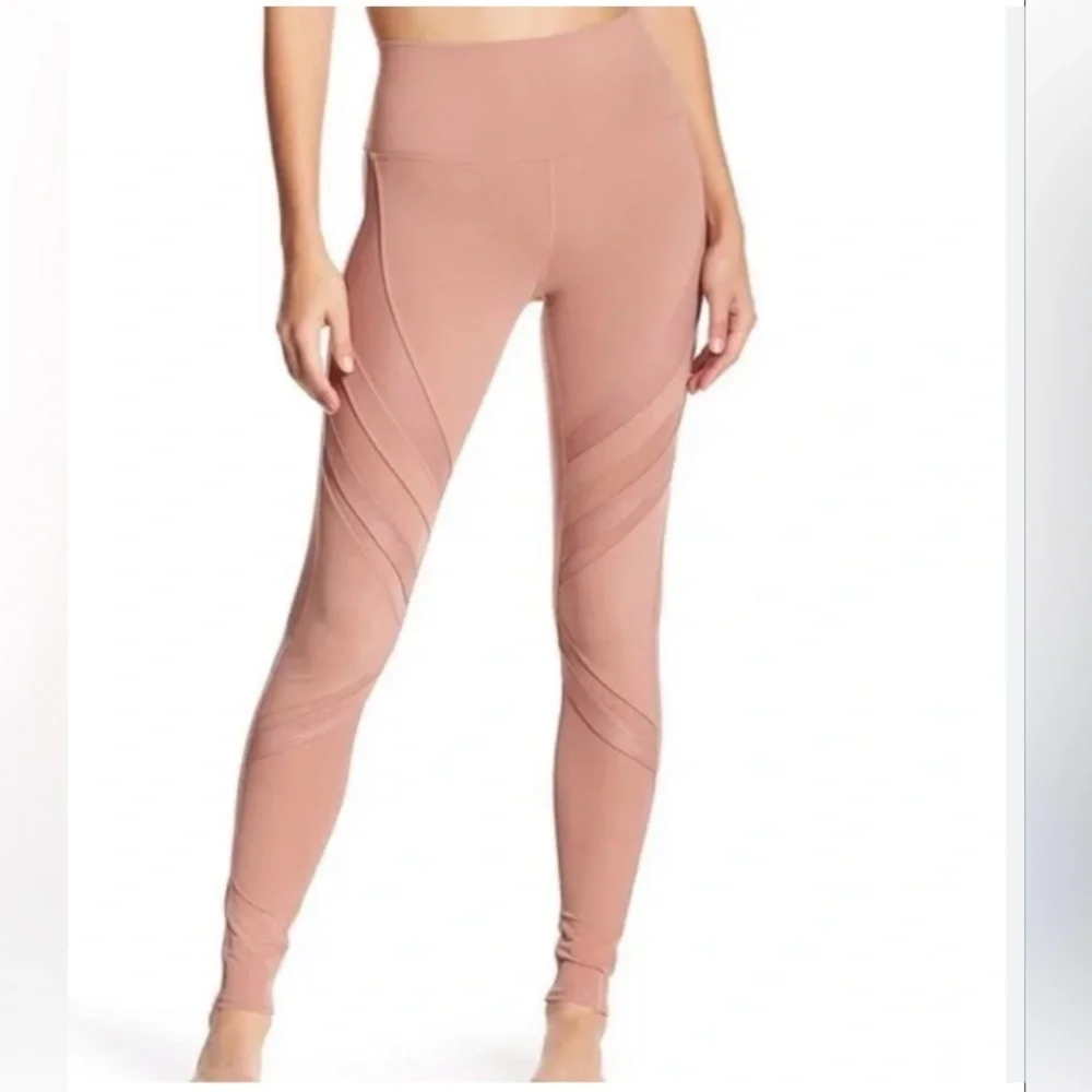 alo yoga mesh leggings womens